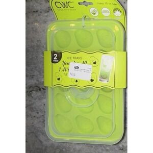 NEW Cook With Color CWC Silicone Ice Cube Mold Green Reusable Avocado Cute